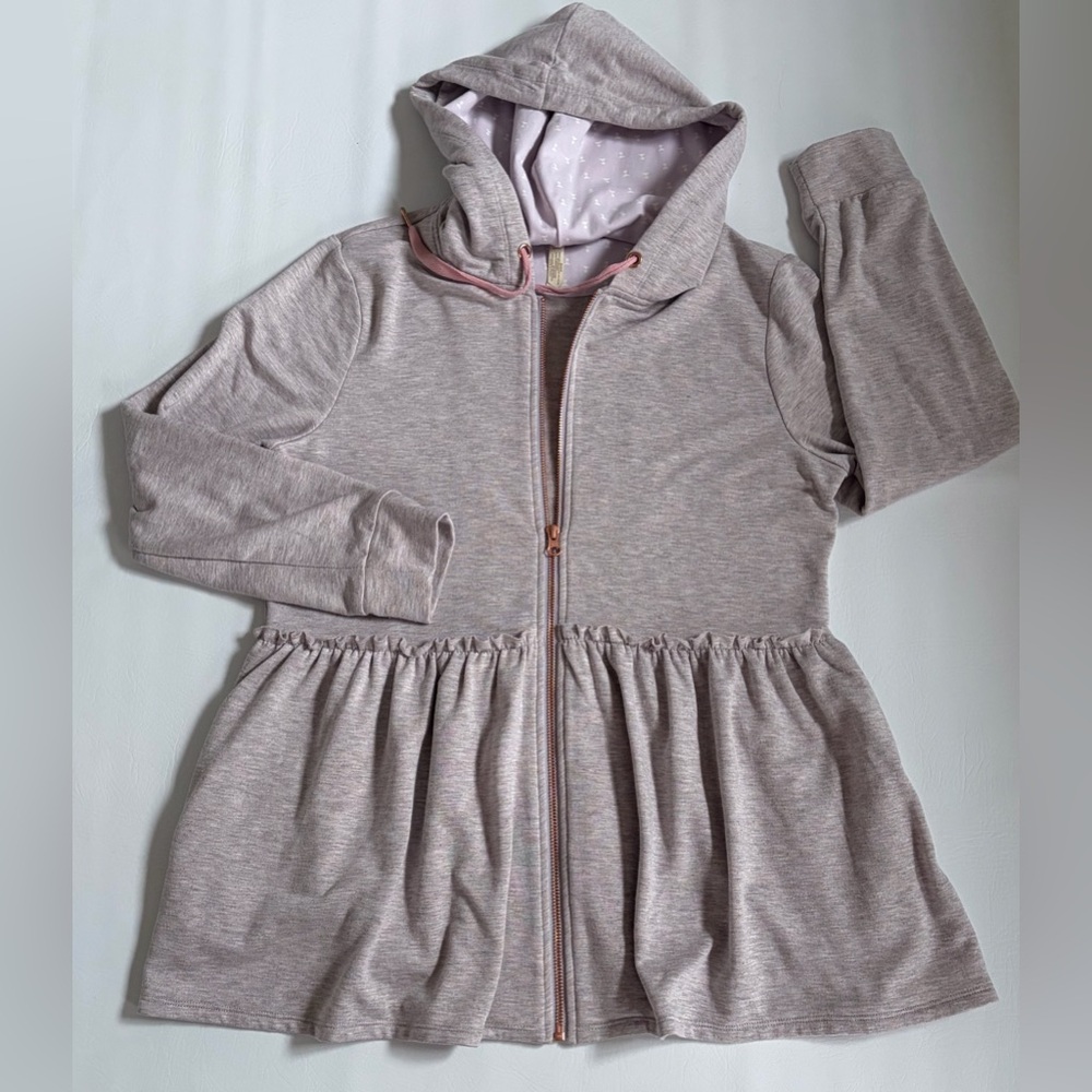 Matilda Jane Women’s Jacket Lookin Good Hoodie Ruffle Peplum Terry Zip Up size S - Picture 7 of 13